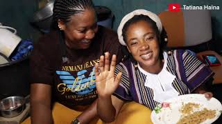 cooking DAWADAWA Jollof with SHEA BUTTER  local RICE  dried fish  Made in Ghana delicious food [upl. by Woodhouse]