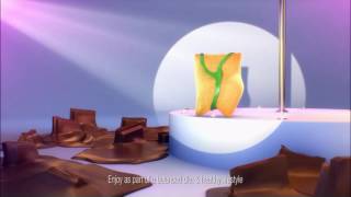 Kelloggs Krave  Slingkini poledancing cereal commercial [upl. by Erdnoed30]