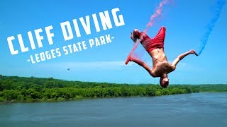 Iowa Cliff Diving  Ledges State Park [upl. by Oirramed632]