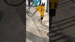 Breaking hammer installation and test of Shanyi compact excavator SY255 25 ton [upl. by Annovy]