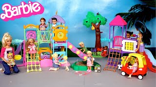 Barbie Family Toddler Dolls Playground Fun amp Night Routine [upl. by Jola498]