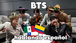 BTS HABLANDO ESPAÑOL los más latinos del condado [upl. by Yole]