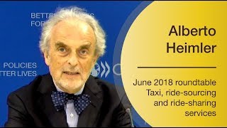 Taxis and RideSharing Services Alberto Heimler summarises OECD June 2018 discussion [upl. by Constantia]