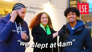 asking LSE students if they ever sleep  london school of economics [upl. by Nottap]