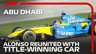 Fernando Alonso Reunited With Renault R25  2020 Abu Dhabi Grand Prix [upl. by Heins793]