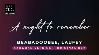 A night to remember  Beabadoobee Laufey Original key Karaoke Piano Instrumental Cover amp Lyrics [upl. by Meean853]