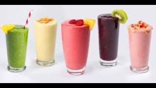 4 Colorful Healthy and Quick SmoothiesJuices [upl. by Haag]