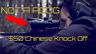 50 Chinese Trijicon Acog Knockoff Review  Junk or High Value Alternative [upl. by Auqined]