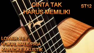 Karaoke Cinta Tak Harus Memiliki ST12 Vokal MalePria Lower Key Akustik [upl. by Hoang]