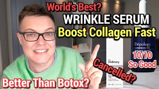 BEST WRINKLE REDUCING SERUM  New Botox In A Bottle Depology Matrixyl Review [upl. by Ycaj]