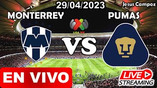 Donde ver Monterrey vs Pumas EN VIVO hoy Liga MX Jornada 17 pumas vs pumas como ver resumen 2023 [upl. by Darnall]