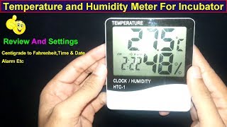 Best quotTemperature and Humidity Meterquot For Incubator  HTC 1 Review And Settings [upl. by Mcnally65]