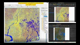 Flood analysis using ENVI and Arcgis pro over SAR [upl. by Lawlor]