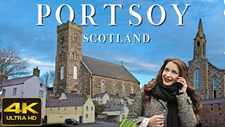 Portsoy Scotland Walking Tour 4K Jan 2023 [upl. by Rabka]