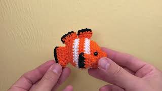 Amigurumi fish Crochet Nemo Clownfish Presentation of results Pattern info in description [upl. by Ahsasal51]