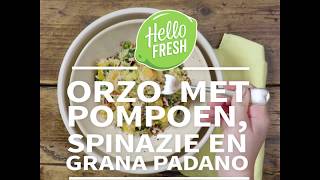 Orzo met pompoen spinazie en grana padano [upl. by Huan]