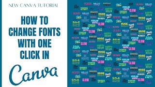 CHANGE ALL FONTS IN CANVA WITH ONE CLICK [upl. by Neerahs]