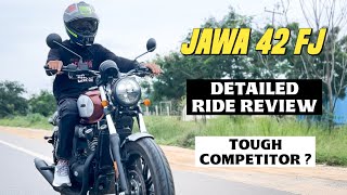 NEW JAWA 42 FJ FULLY UPDATED VERSION DETAILED REVIEW IN TELUGU [upl. by Nnylahs]