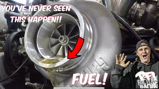 FUEL Pouring out TURBO EVOs get wild On the Dyno [upl. by Adekan950]