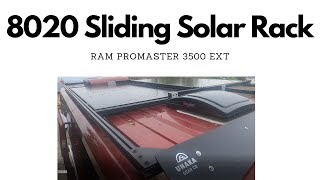 8020 Sliding Solar Rack Ram Promaster 3500 Extended [upl. by Adok56]