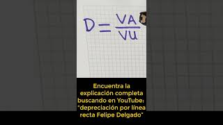 FORMULA de la DEPRECIACION en LINEA RECTA [upl. by Ococ662]