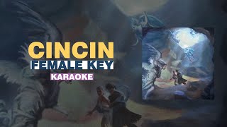 Hindia  Cincin Karaoke FEMALE KEY [upl. by Paley]