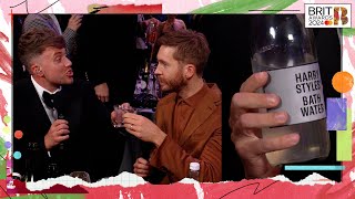 Roman Shares His Secret Cocktail with Calvin Harris  The BRIT Awards 2024 [upl. by Reuven]