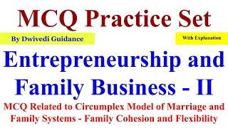 circumplex model MCQ circumplex model of marriage Entrepreneurship and Family Business MCQ [upl. by Delle]