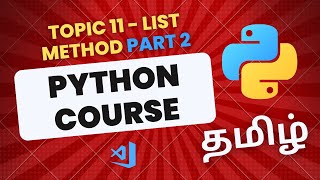 List Methods in Python in Tamil Part 2 [upl. by Schweitzer]