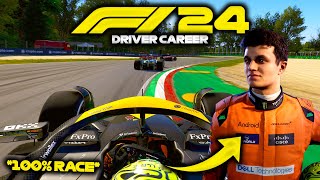 F1 24 GAMEPLAY Imola 100 Race  Lando Norris Driver Career Mode [upl. by Hares]