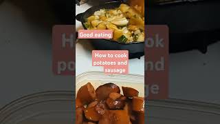 A delightful recipe for potatoes and sausage cooking food recipe garlicpotatoes [upl. by Ivo]