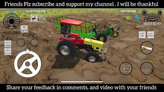 Johndeer Tractor fasa daldal me HMT Tractor ne kari help gamingvideos tractor gamingcommunity [upl. by Prunella]