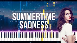 Lana Del Rey  Summertime Sadness Piano Cover SHEETMIDI [upl. by Annam396]