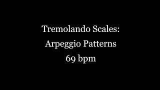 Guitar Tremolando Scales  Arpeggio Patterns at 69 bpm [upl. by Eniawtna]