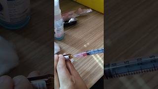 Loading syringe from ampule 💉 medicalpractice medicallife injection medicaleducation [upl. by Kerrill]