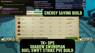 7K DPS amp ENERGY SAVING ATTRIBUTES TEST SHADOW SWORDMAN DUEL SWIFT STRIKE PVE BUILD  TARISLAND [upl. by Prochora]