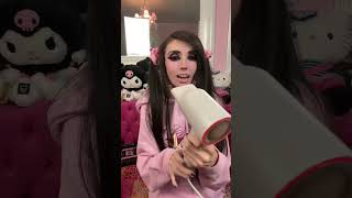 Eugenia Cooney Funny Reaction Here After Turning On Tideway Hair Dryer 91024 tiktok shorts [upl. by Ventre]