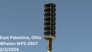 East Palestine Ohio  Whelen WPS2907 Siren Test  30 Second Alert  232024 [upl. by Hairom]