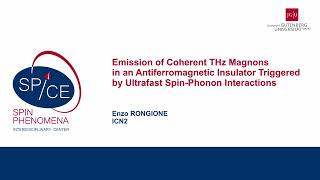 Talks  Terahertz Spintronics 2023  Enzo RONGIONE ICN2 [upl. by Carnahan]