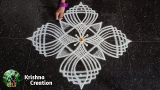 Mahashivaratri special easy padi kolam design  5x1dot maasi madham simple kolam  beautiful rangoli [upl. by Winona]