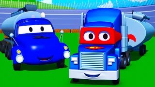 Carl the Super Truck and the Tanker in Car City  Trucks Cartoon for kids [upl. by Prebo]