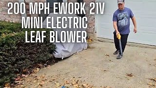 Ework Mini Electric Leaf Blower  21v cordless Leafblower [upl. by Nylaj]