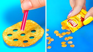 Cute Cooking Challenge Smart Food Hacks amp Kitchen DIY for Cool Parents by 123 GO [upl. by Idurt591]