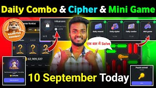 10 September daily combo  hamster kombat daily combo  10 September daily combo hamster kombat [upl. by Aicilec792]