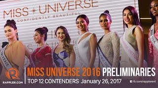 LIVE Miss Universe 2016 Preliminary Competition Top 12 contenders [upl. by Namie]