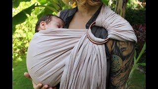 Ring Sling Tutorial  Newborn Tips and Tricks [upl. by Annie]