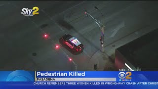 Man Killed In Pasadena Pedestrian Crash [upl. by Yerok]