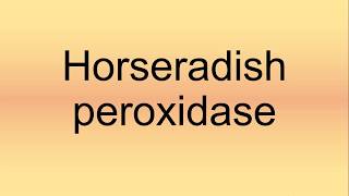 Horseradish Peroxidase Pronunciation  How to Say  How to Pronounce [upl. by Anny]