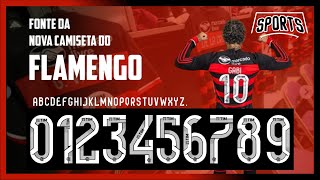 Fonte tipografia Da Nova Camiseta do Flamengo 20242025  download [upl. by Akemal]