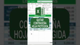 DESBLOQUEAR HOJA DE EXCEL PROTEGIDA CON CONTRASEÑA EN EXCEL Excel Exceltips Exceltutorial Shorts [upl. by Ardnalahs]